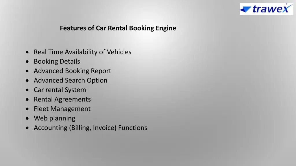 features of car rental booking engine