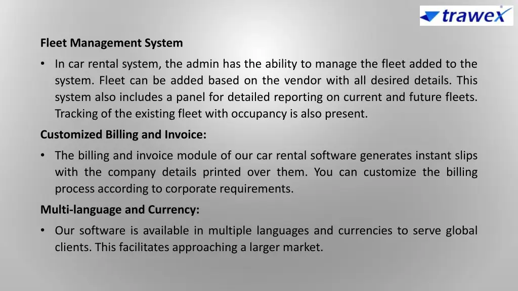 fleet management system in car rental system