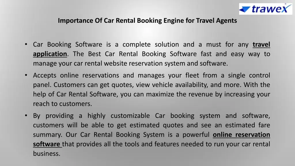 importance of car rental booking engine