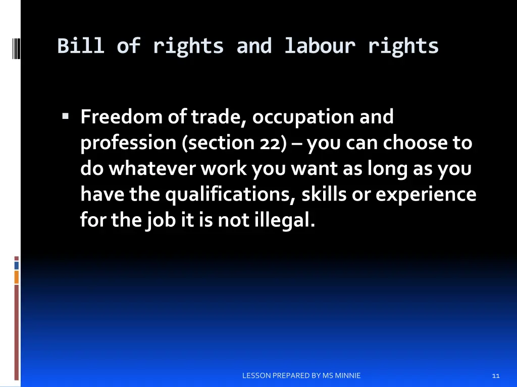 bill of rights and labour rights 2