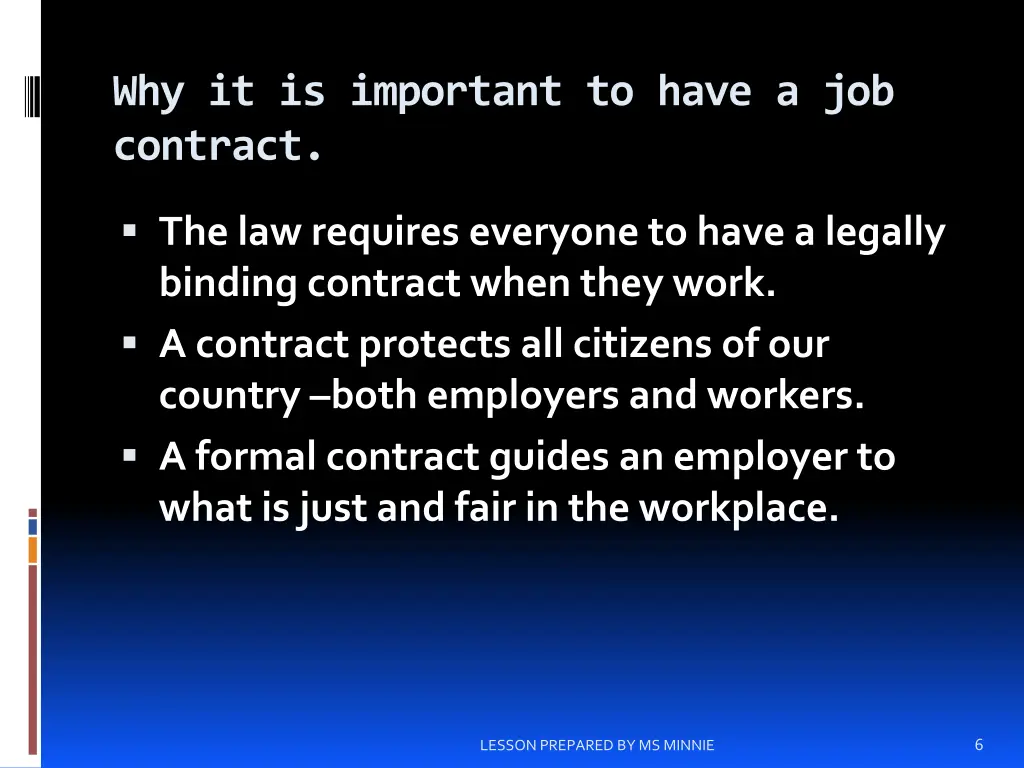 why it is important to have a job contract