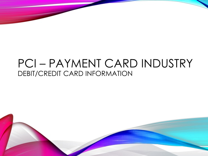 pci payment card industry debit credit card