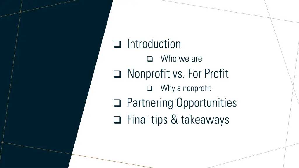 introduction who we are nonprofit vs for profit