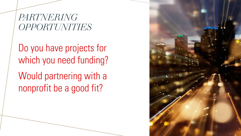 partnering opportunities