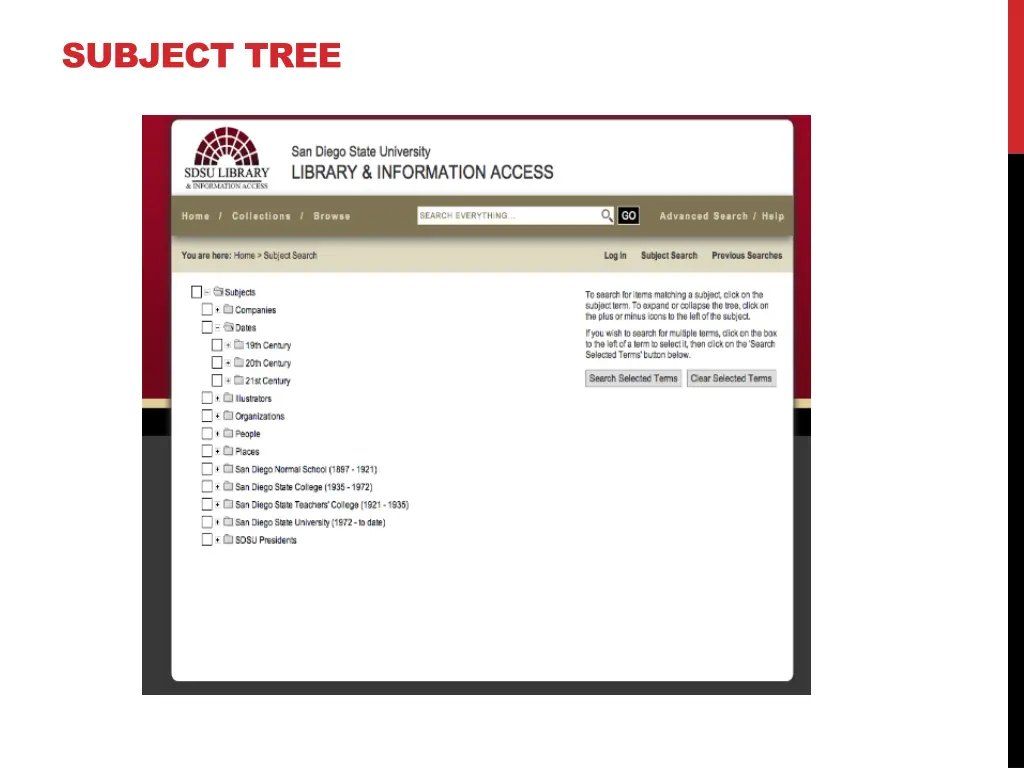 subject tree