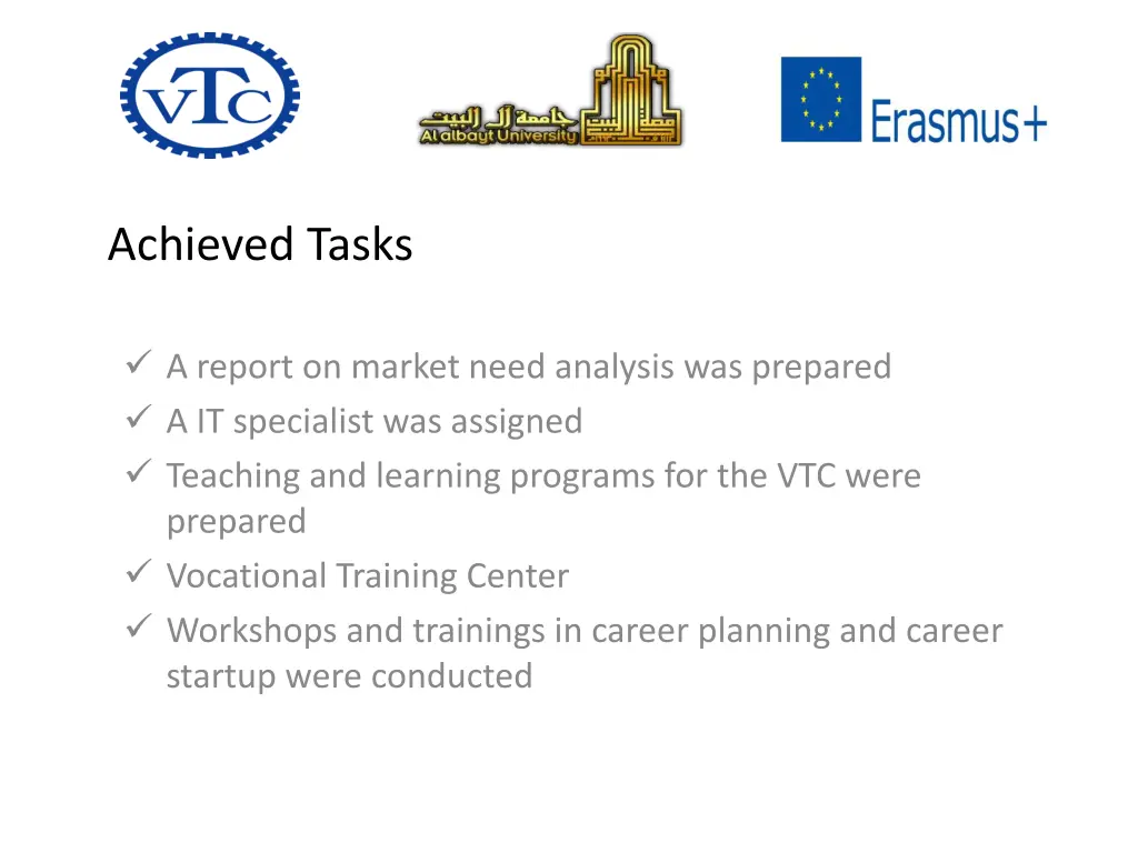 achieved tasks