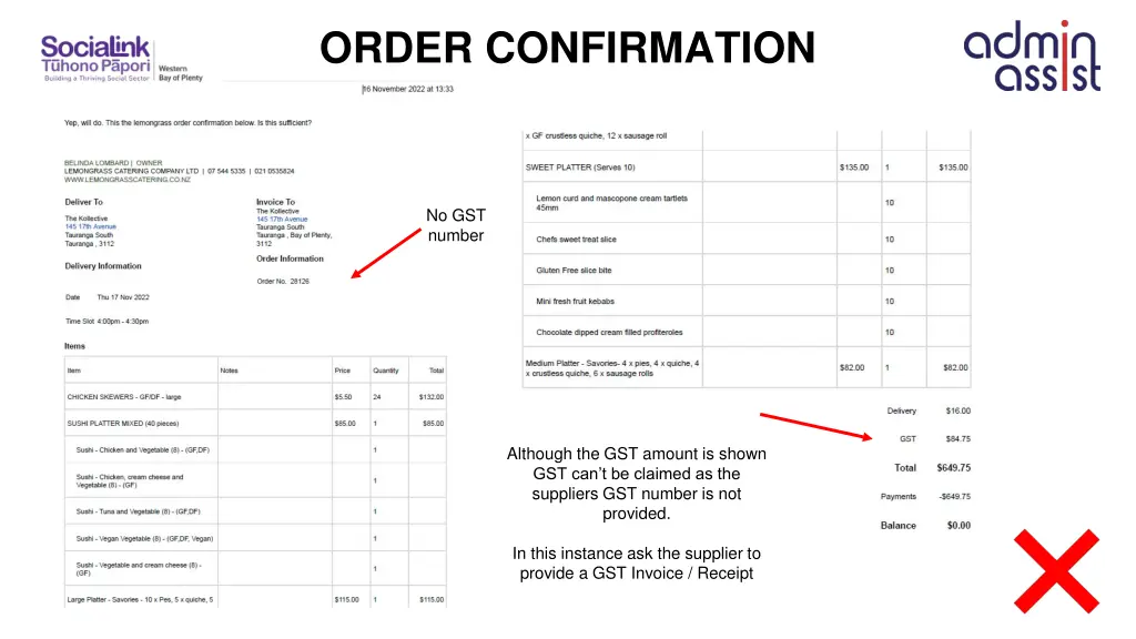 order confirmation