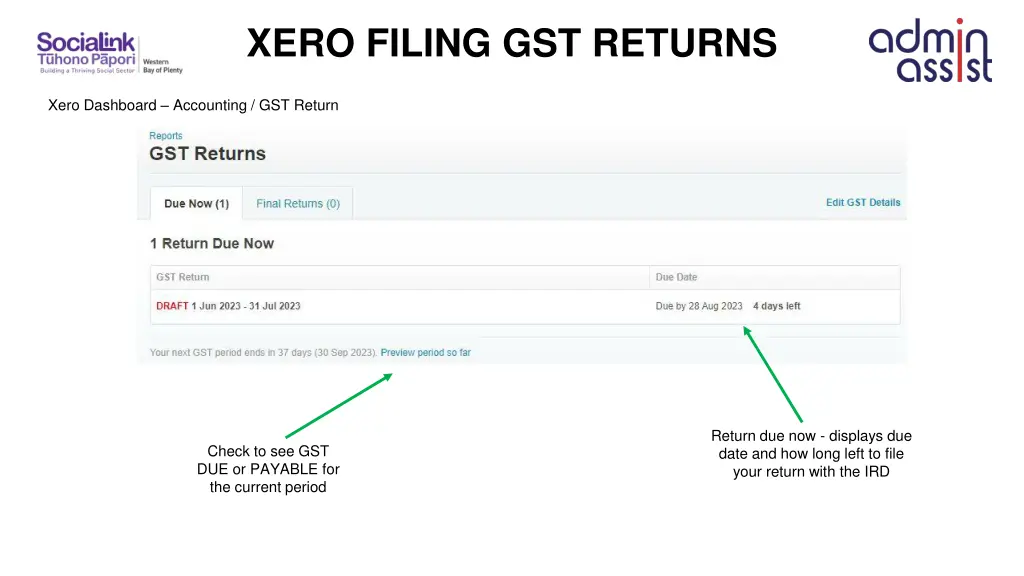 xero filing gst returns