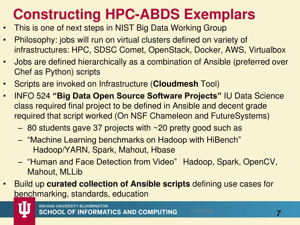 constructing hpc abds exemplars this