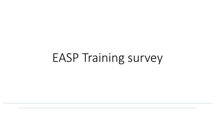 easp training survey