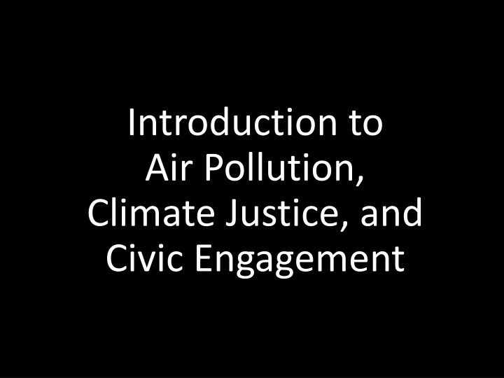 introduction to air pollution climate justice