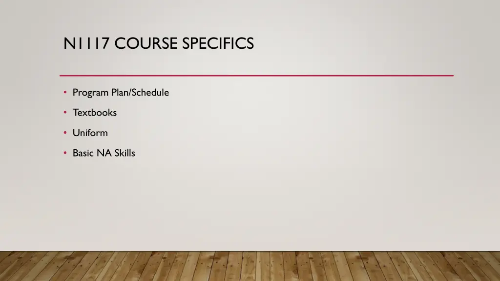 n1117 course specifics