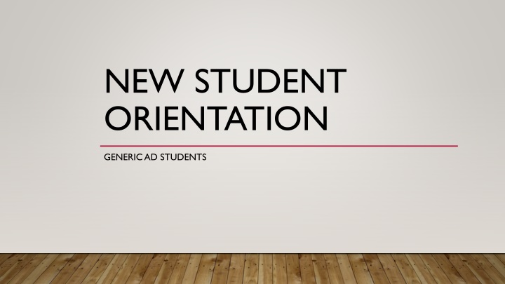 new student orientation