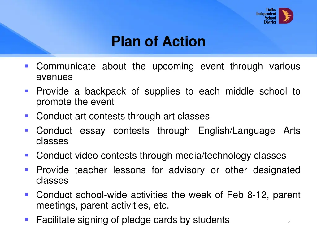 plan of action