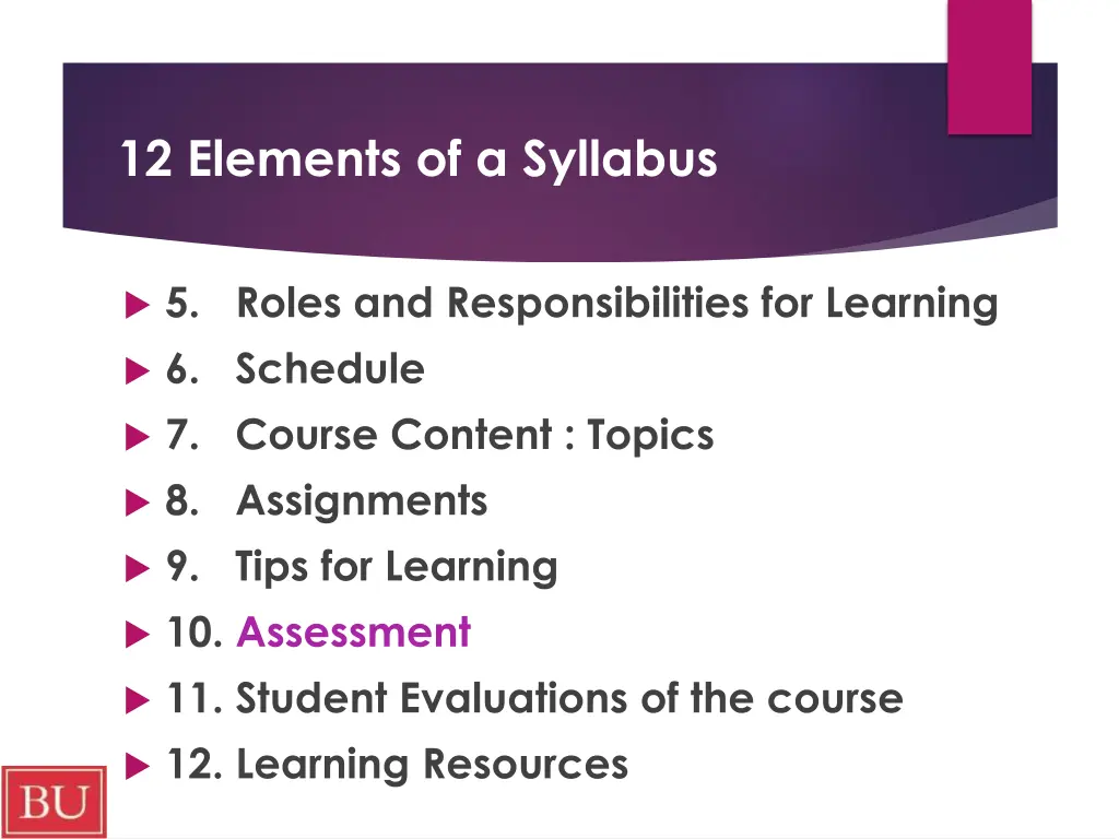 12 elements of a syllabus 1