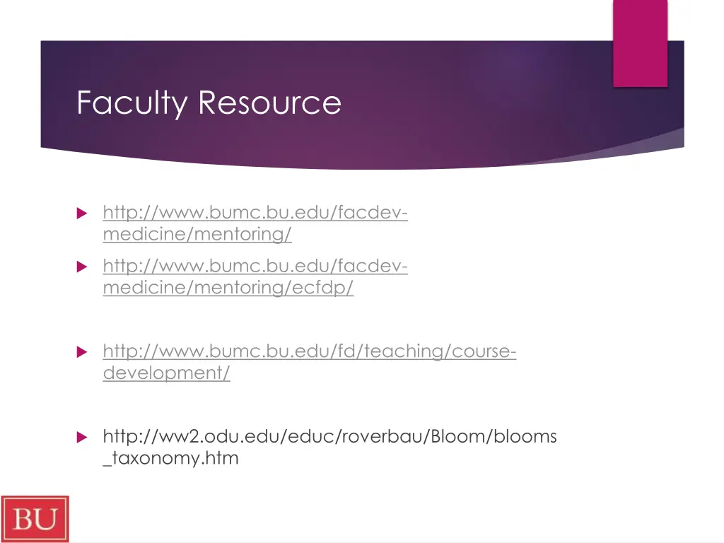faculty resource
