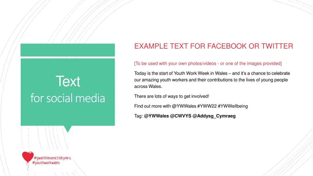 example text for facebook or twitter