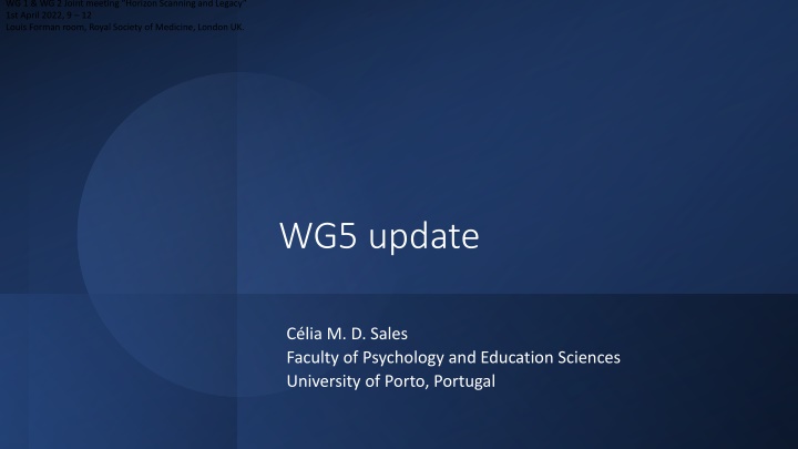 wg 1 wg 2 joint meeting horizon scanning
