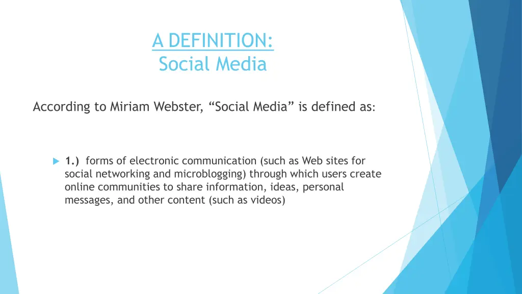 a definition social media
