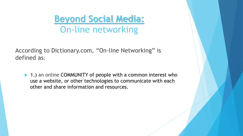 beyond social media on line networking