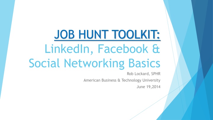 job hunt toolkit linkedin facebook social