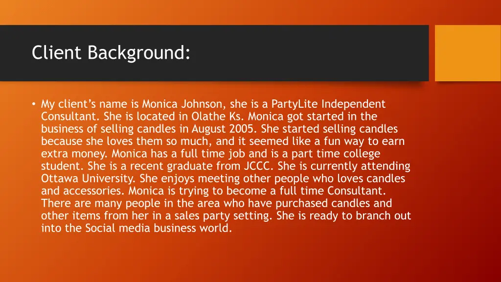 client background