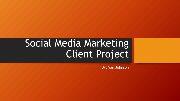social media marketing client project