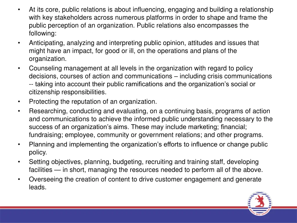 at its core public relations is about influencing