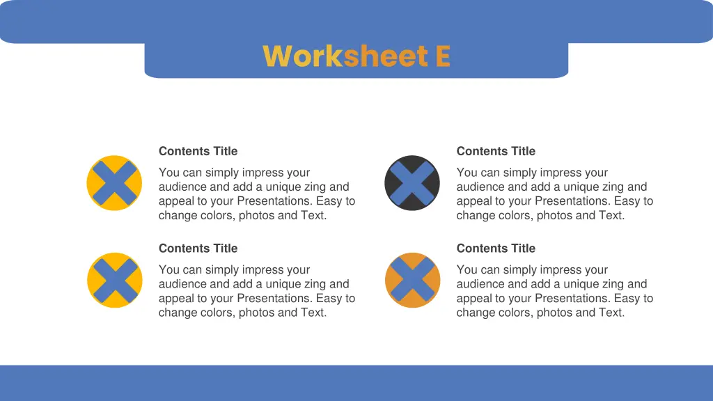 worksheet e