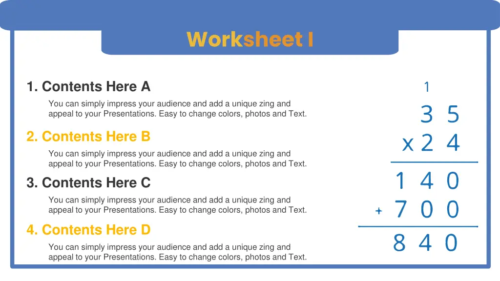 worksheet i