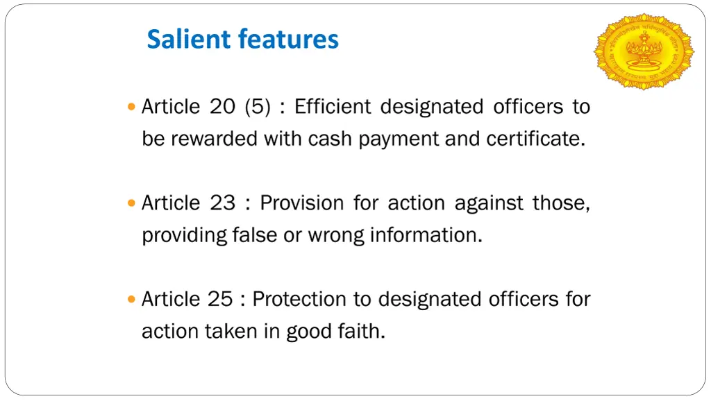 salient features 1