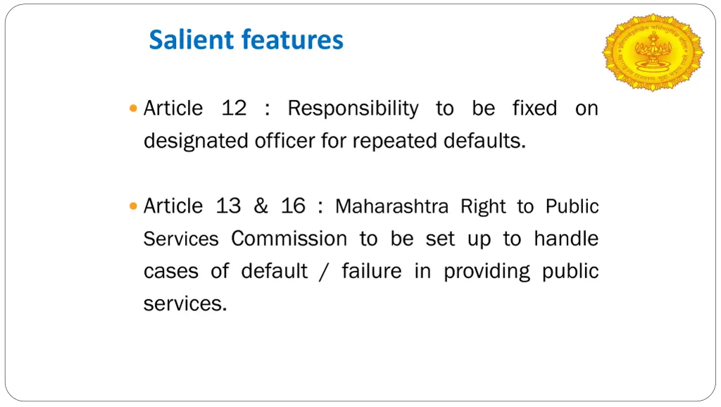 salient features