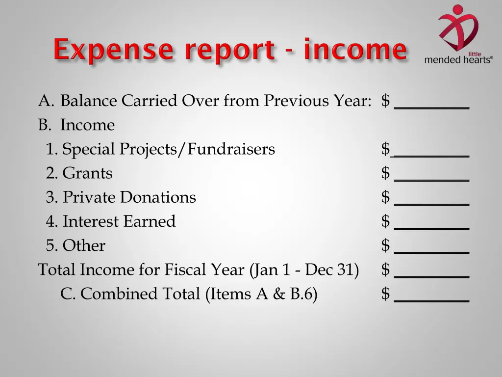 a balance carried over from previous year