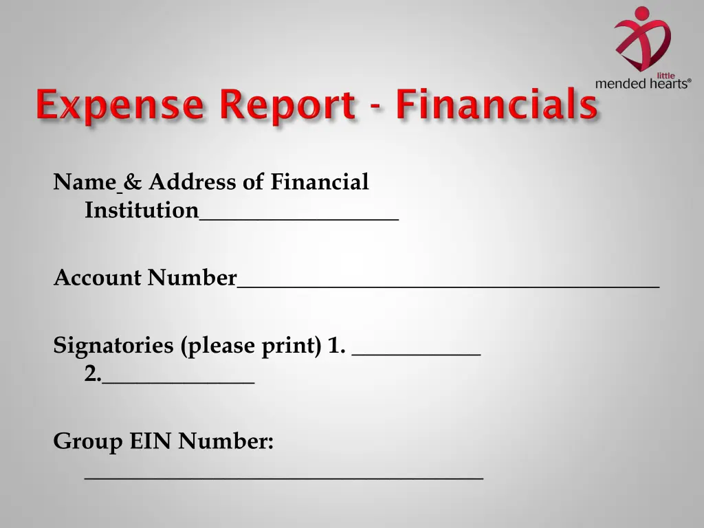 name address of financial institution
