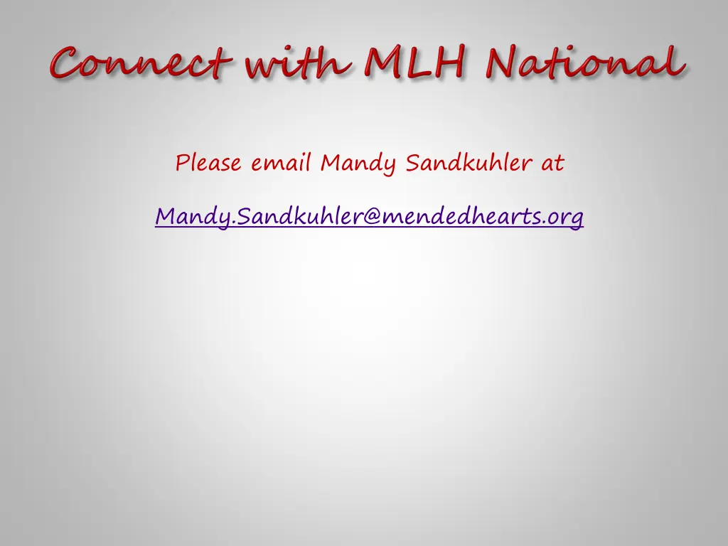 please email mandy sandkuhler at