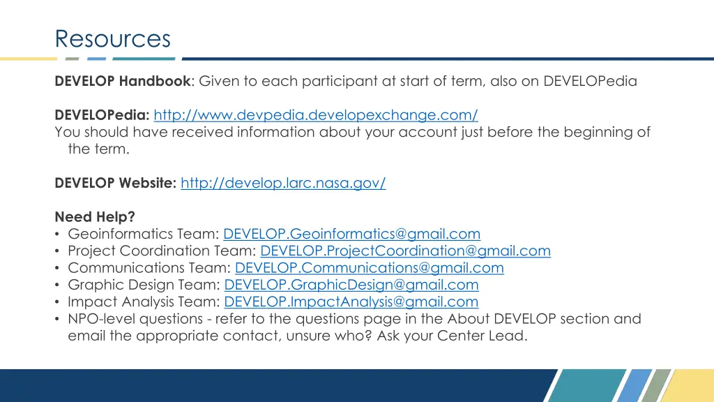resources