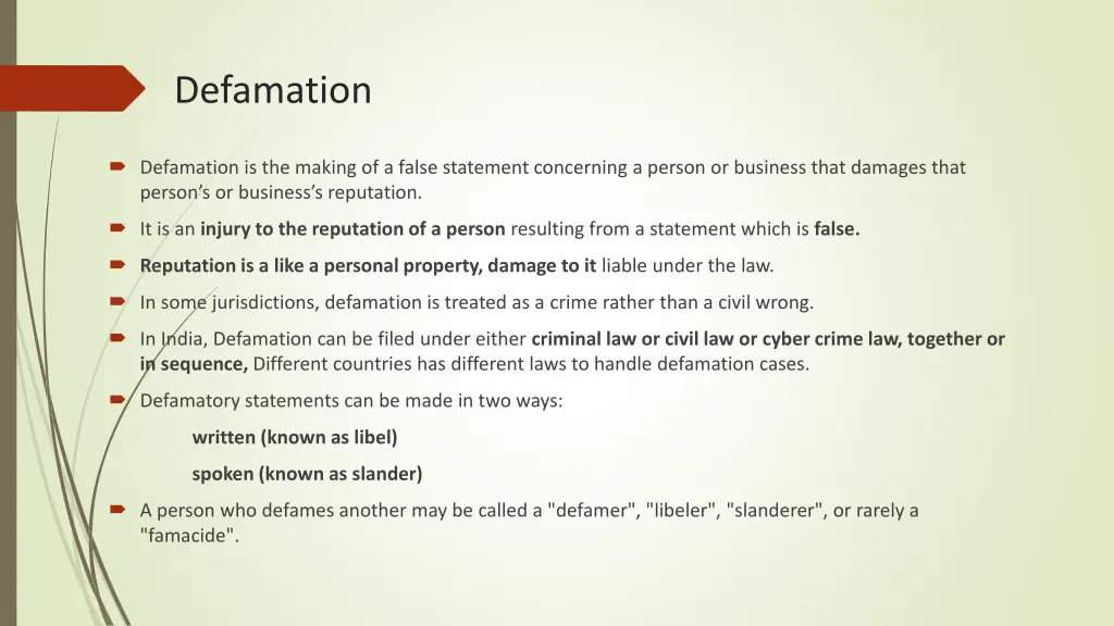 defamation
