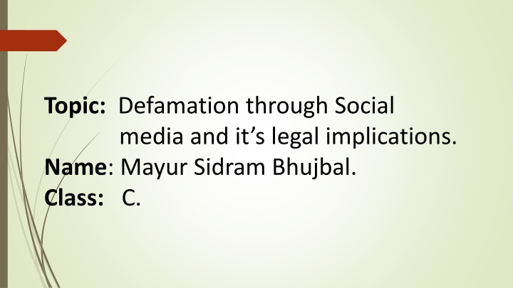 topic defamation through social media