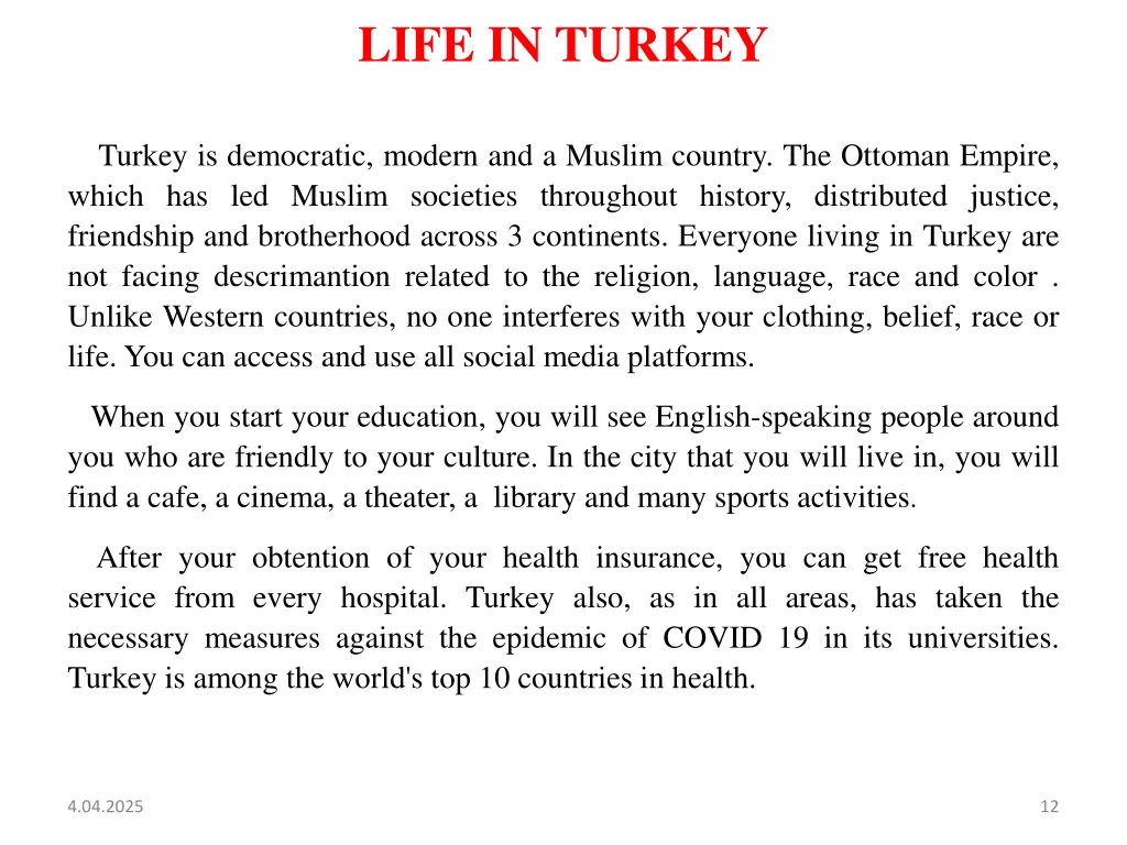 life in turkey