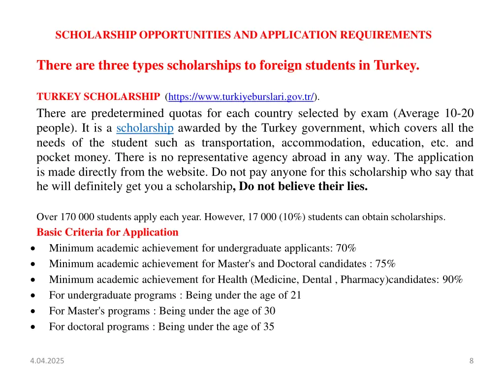 scholarship opportunities andapplication