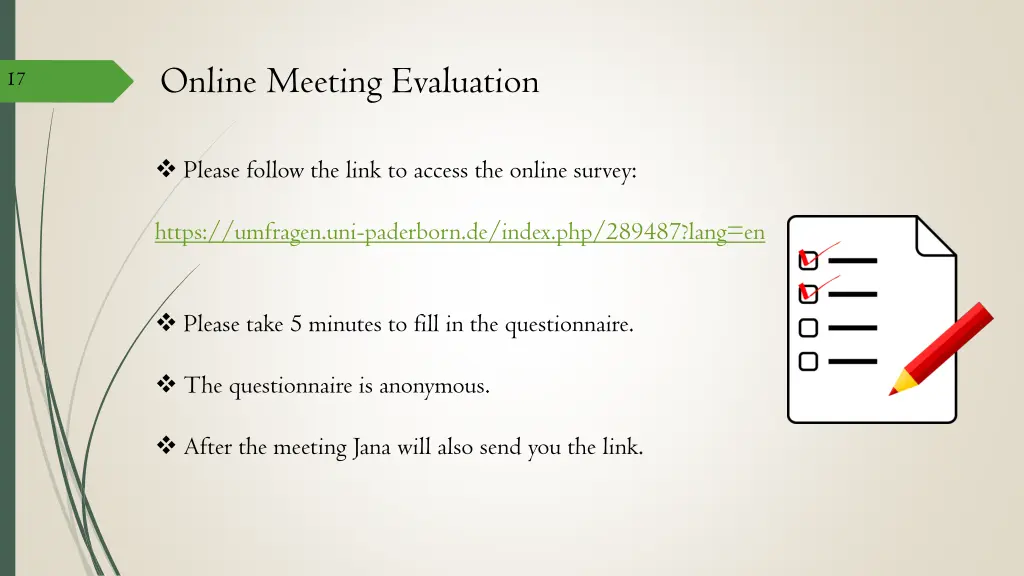 online meeting evaluation
