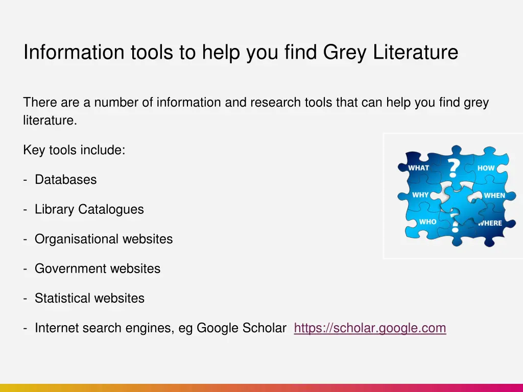 information tools to help you find grey literature