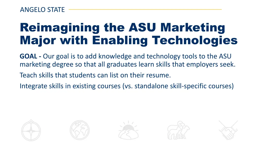 angelo state reimagining the asu marketing major