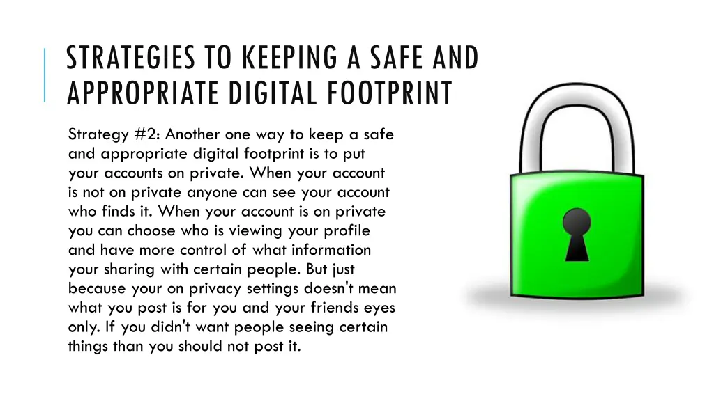 strategies to keeping a safe and appropriate 1