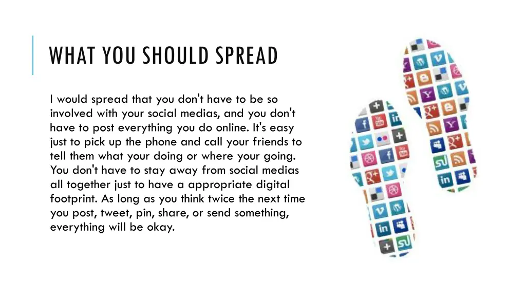 what you should spread