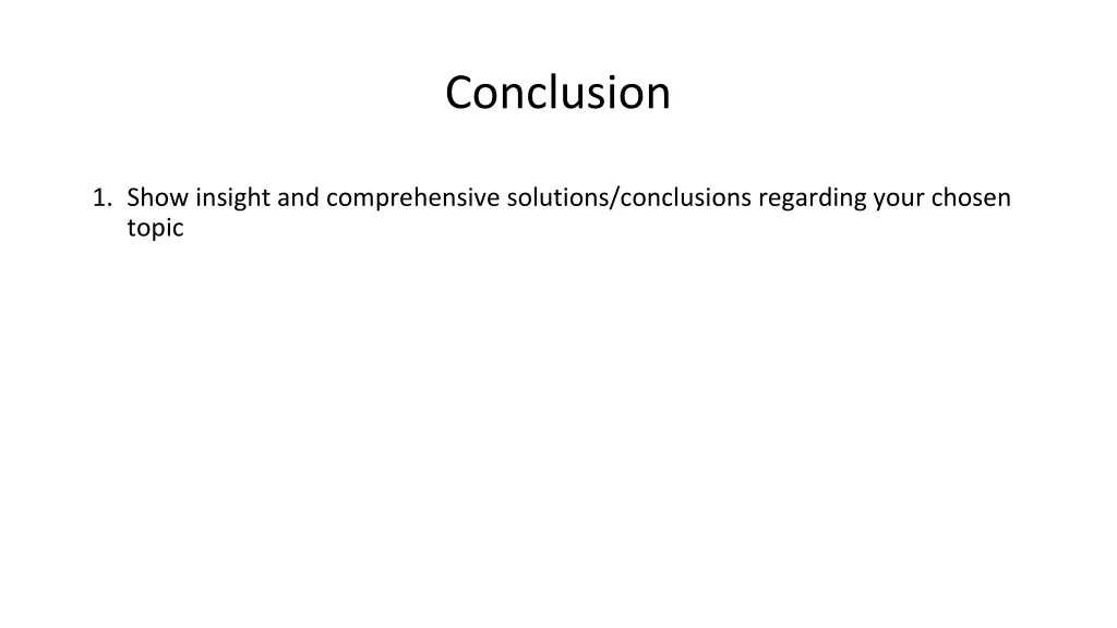 conclusion