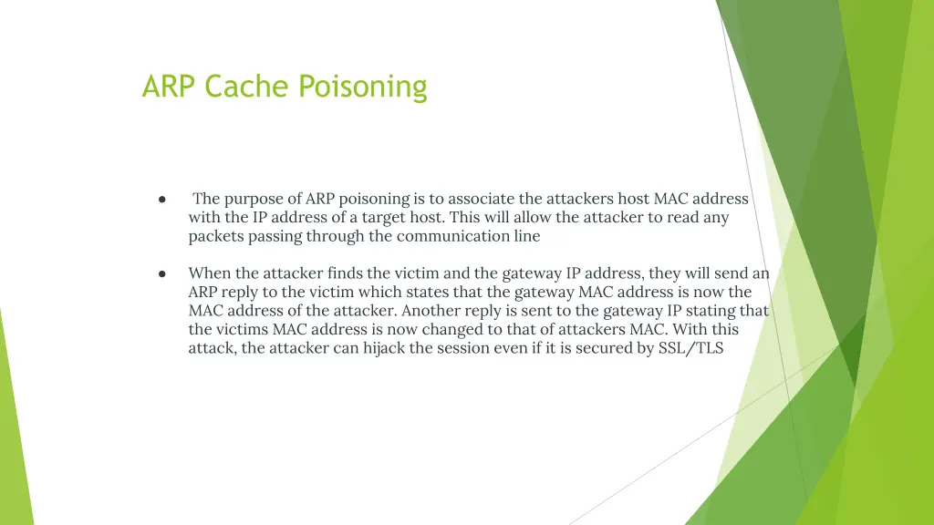 arp cache poisoning