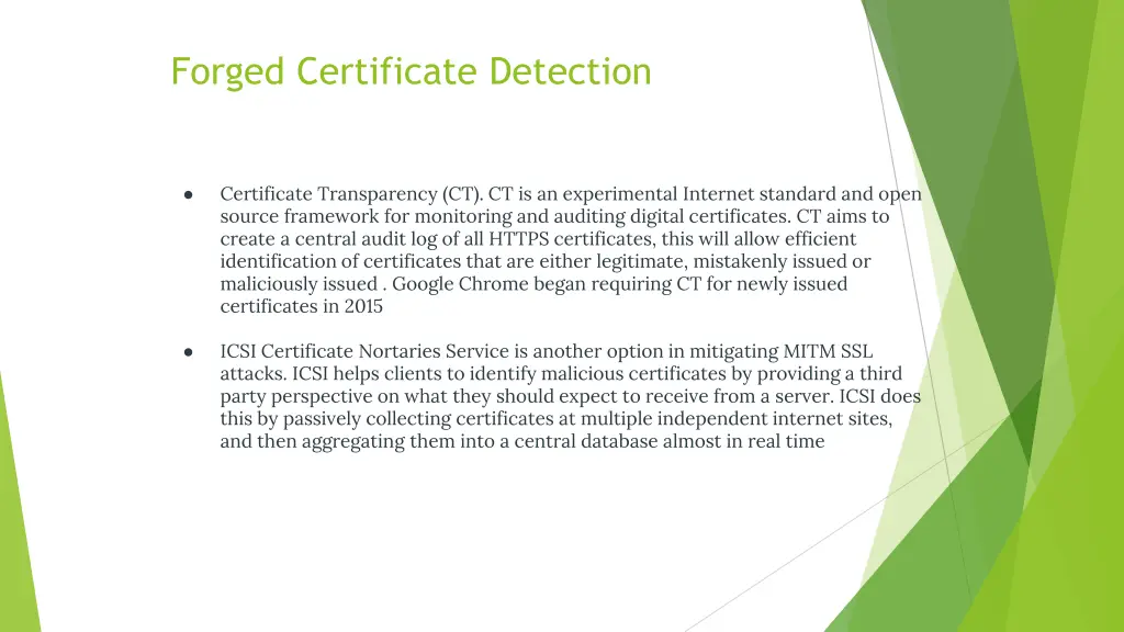 forged certificate detection
