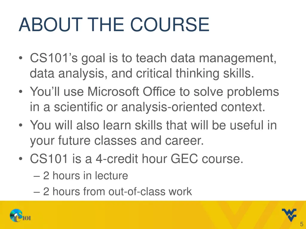 about the course