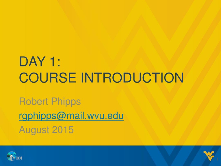 day 1 course introduction